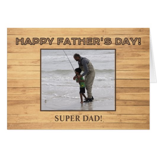 Gepersonaliseerde Vaderdag Super Dad Foto (Voorkant Horizontaal)