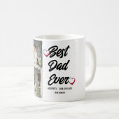 Gepersonaliseerde vaderdag, twee foto collage cade koffiemok (Voorkant rechts)