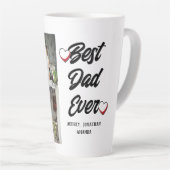 Gepersonaliseerde vaderdag, twee foto collage cade latte mok (Rechterhoek)