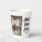 Gepersonaliseerde vaderdag, twee foto collage cade papieren bekers (Achterkant)