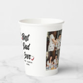 Gepersonaliseerde vaderdag, twee foto collage cade papieren bekers (Links)