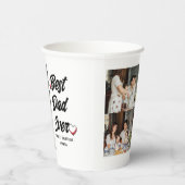 Gepersonaliseerde vaderdag, twee foto collage cade papieren bekers (Rechts)