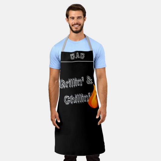 Gepersonaliseerde Vaderdag Ultimate BBQ Grill Gift Schort (Gedragen)