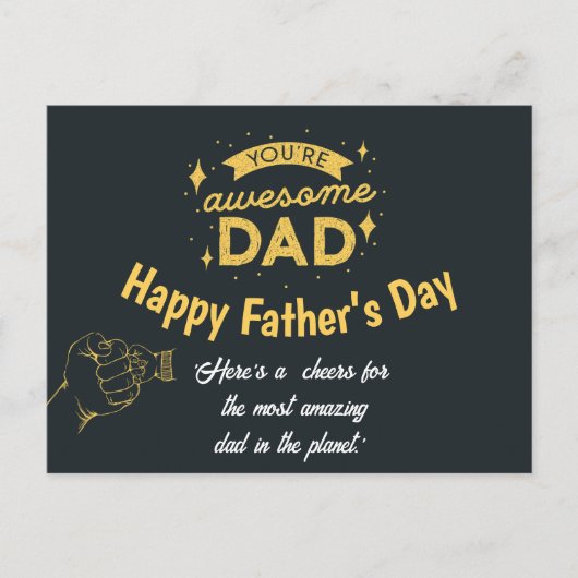 Gepersonaliseerde Vaderdag-viering Briefkaart (Voorkant)