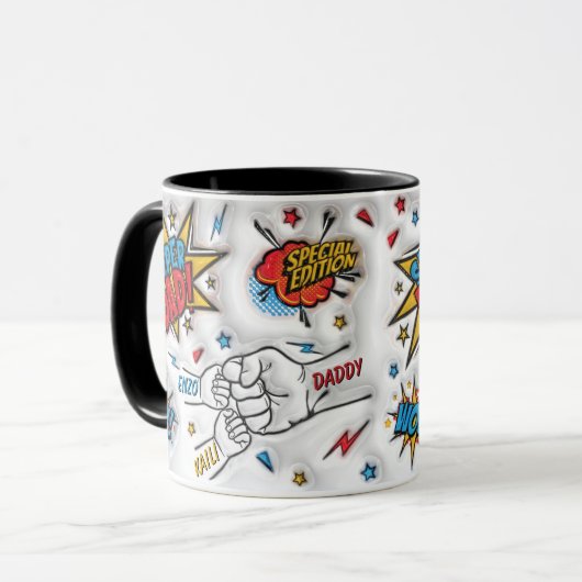 Gepersonaliseerde Vaderdag "vuistbult" Mok (Voorkant links)