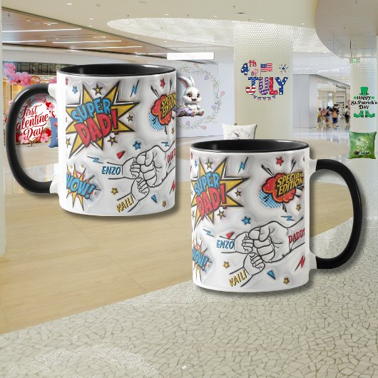 Gepersonaliseerde Vaderdag "vuistbult" Mok