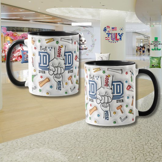 Gepersonaliseerde Vaderdag "vuistbult" Mok