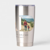 Gepersonaliseerde vaders dag foto geïsoleerde drinkbeker (Achterkant)