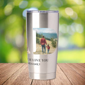 Gepersonaliseerde vaders dag foto geïsoleerde drinkbeker