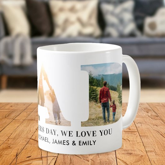 Gepersonaliseerde vaders dag foto koffiemok