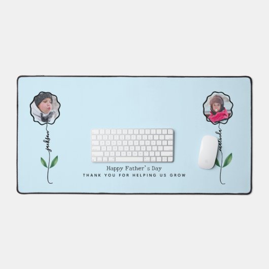 Gepersonaliseerde Vaders Tuin Fotocadeau van kinde Bureaumat (Keyboard & Muis)