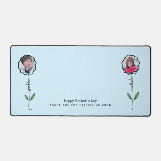 Gepersonaliseerde Vaders Tuin Fotocadeau van kinde Bureaumat (Voorkant)