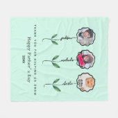 Gepersonaliseerde Vaders Tuin Fotocadeau van kinde Fleece Deken (Voorkant (Horizontaal))