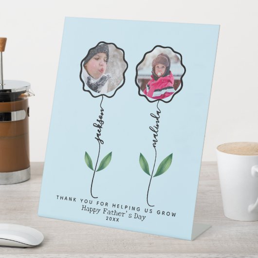 Gepersonaliseerde Vaders Tuin Fotocadeau van kinde Reclamebord Met Voetstuk (Insitu)