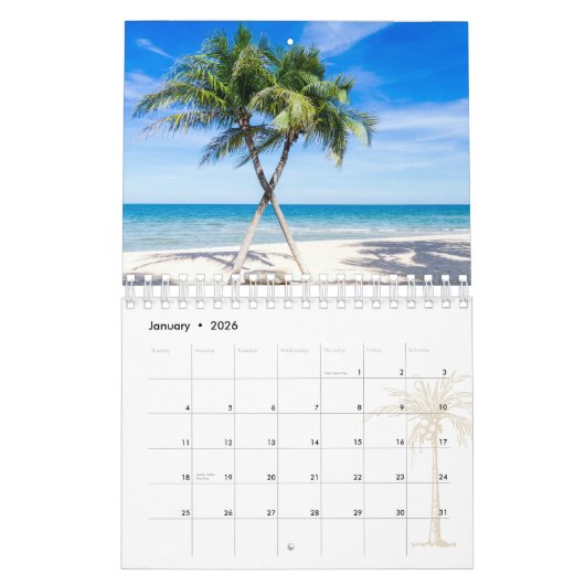 Gepersonaliseerde vakantie 2026 Familiefoto Kalender (Jan 2026)