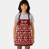 Gepersonaliseerde Vakantie Bakken Team Kinder Kers Schort (Insitu)