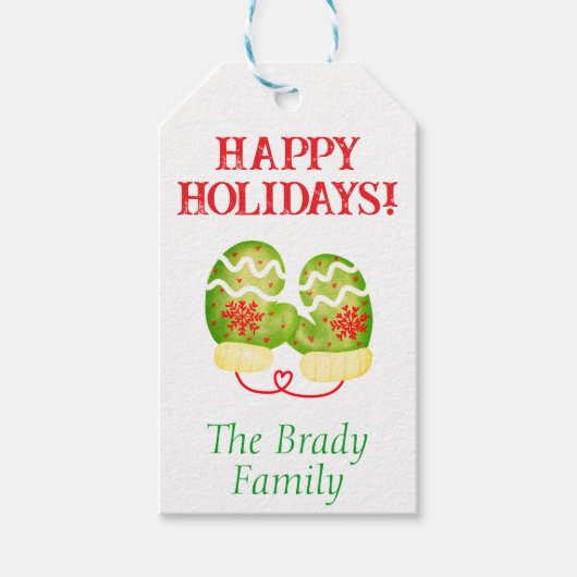 Gepersonaliseerde vakantie cadeau label cadeaulabel (Voorkant)