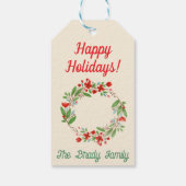 Gepersonaliseerde vakantie cadeau label cadeaulabel (Achterkant)