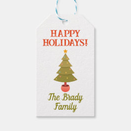 Gepersonaliseerde vakantie cadeau label cadeaulabel