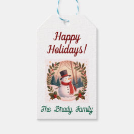 Gepersonaliseerde vakantie cadeau label cadeaulabel