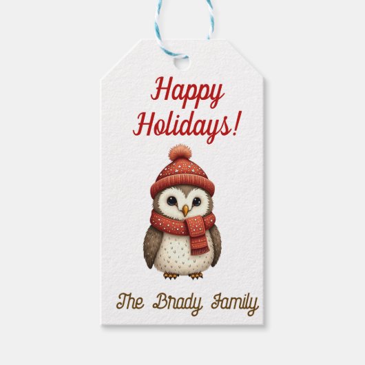 Gepersonaliseerde vakantie cadeau label cadeaulabel (Voorkant)