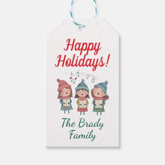 Gepersonaliseerde vakantie cadeau label cadeaulabel (Voorkant)