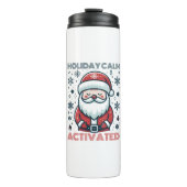 Gepersonaliseerde vakantie Calm Santa Thermosbeker (Voorkant)