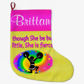  GEPERSONALISEERDE VAKANTIE CHEERLEADING STOCKING GROTE KERSTSOK (Voorkant)
