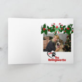 Gepersonaliseerde vakantie Kaart voor Hondenliefhe (Binnen)