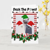 Gepersonaliseerde vakantie Kaart voor Hondenliefhe (Gele Bloem)