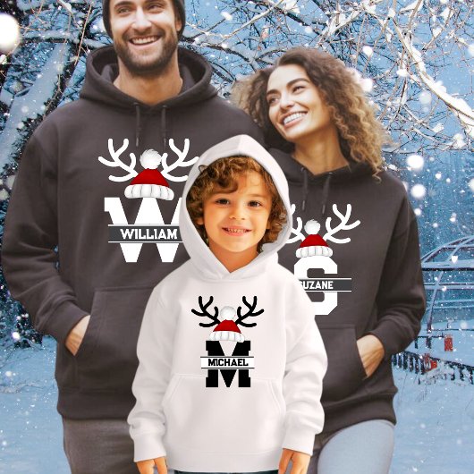 Gepersonaliseerde Vakantie Matching Familie Hoodie