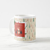 Gepersonaliseerde vakantie Mok met Schattigee Fox (Voorkant links)