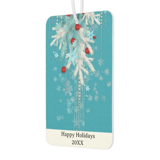 Gepersonaliseerde vakantie Ornamenten w / Snow Luchtverfrisser (Links)