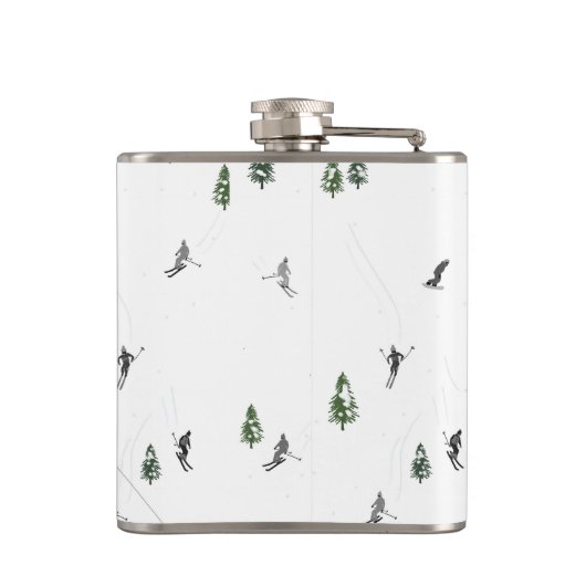 Gepersonaliseerde vakantie skilift heupfles (Achterkant)