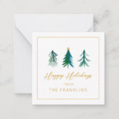 Gepersonaliseerde Vakantiebomen Cadeaubehuizing Ka Notitiekaartje (Voorkant)