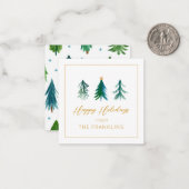 Gepersonaliseerde Vakantiebomen Cadeaubehuizing Ka Notitiekaartje (Voorkant / Achterkant in situ)