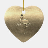 Gepersonaliseerde vakantieseizoen vibe keramisch ornament (Achterkant)