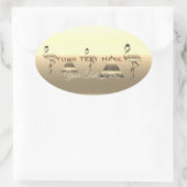 Gepersonaliseerde vakantieseizoen vibe ovale sticker (Tas)