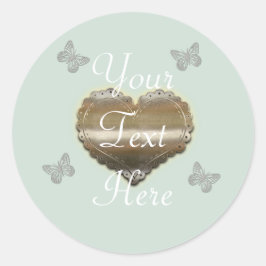 Gepersonaliseerde vakantieseizoen vibe ronde sticker