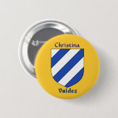 Gepersonaliseerde Valdez Historisch Schild Ronde Button 5,7 Cm (Voorkant /achterkant)
