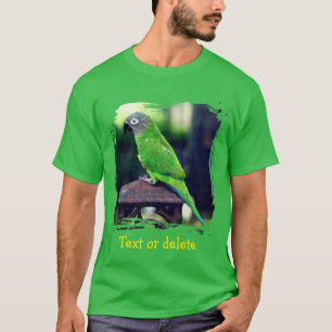 Gepersonaliseerde vale kop conure papegaai t-shirt