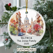 Gepersonaliseerde Valencia Ornament, Spanje Keramisch Ornament
