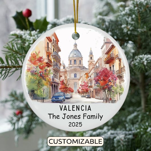 Gepersonaliseerde Valencia Ornament, Spanje Keramisch Ornament