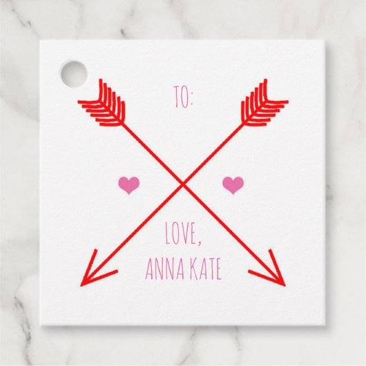 Gepersonaliseerde Valentijn Gift Labels (Voorkant)