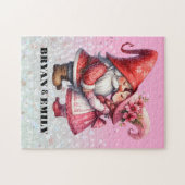 Gepersonaliseerde Valentijn Gnome paar Jigsaw Puzz Legpuzzel (Horizontaal)