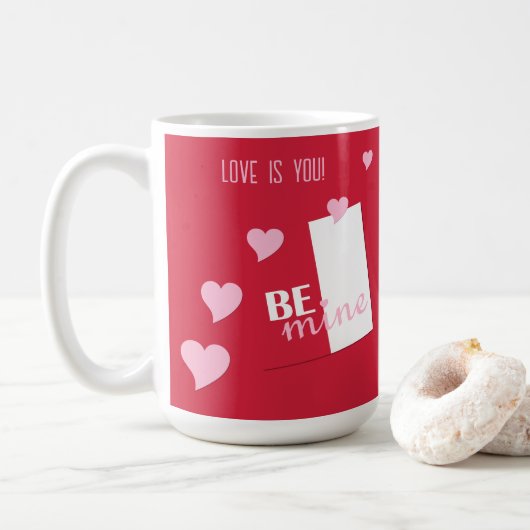 Gepersonaliseerde Valentijn liefde is u, wees mijn Koffiemok (Met donut)