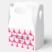 Gepersonaliseerde Valentijn Roze Hart Treat Box Bedankdoosjes (Geopend)