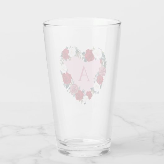 Gepersonaliseerde Valentijn Rozen Glas (Achterkant)