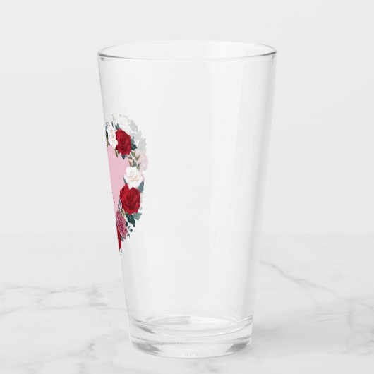 Gepersonaliseerde Valentijn Rozen Glas (Links)