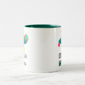 Gepersonaliseerde Valentijn Single Taken UFO Tweekleurige Koffiemok (Center)